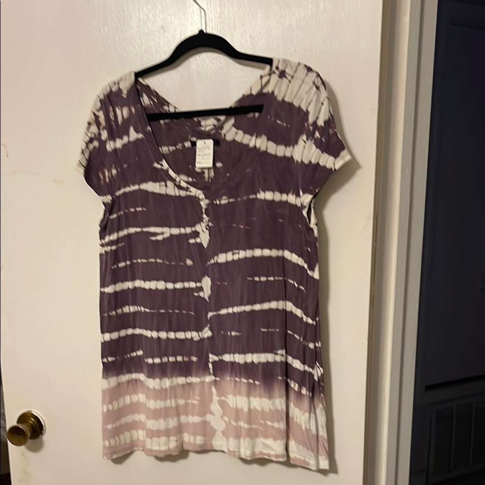 Max Jeans Purple Pleated Blouse